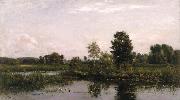 Charles-Francois Daubigny A Bend in the River Oise Sweden oil painting artist